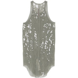 Canotta con paillettes  in grigio Rick owens lilies - donna 