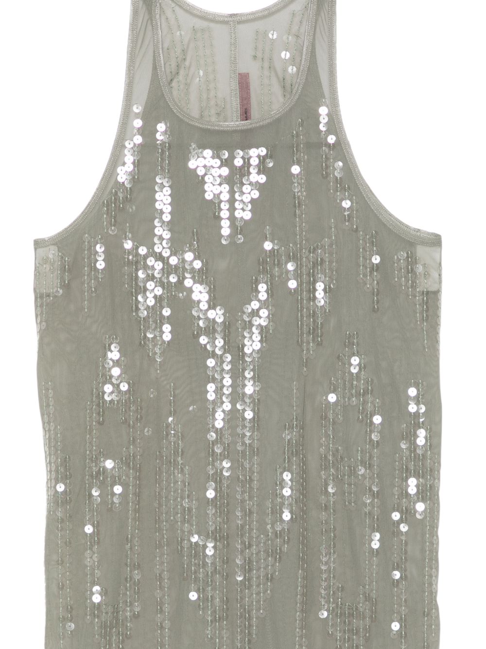 Canotta con paillettes  in grigio Rick owens lilies - donna 