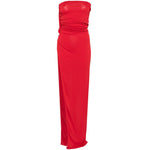 Top con spacco drappeggiato in rosso Rick owens lilies - donna 