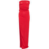 Top con spacco drappeggiato in rosso Rick owens lilies - donna 