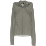 Top a maniche lunghe Kairo Twisted in verde Rick owens lilies - donna 