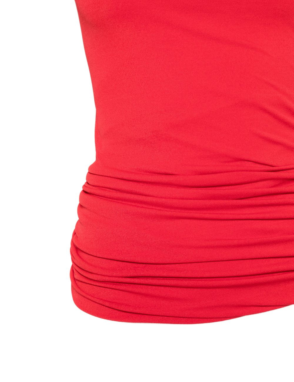 Top con scollo a cappuccio lola in rosso Rick owens lilies - donna 