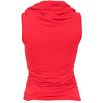 Top con scollo a cappuccio lola in rosso Rick owens lilies - donna 