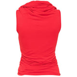 Top con scollo a cappuccio lola in rosso Rick owens lilies - donna 