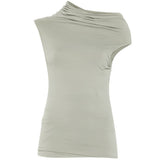 Top drappeggiato lola in grigio Rick owens lilies - donna 