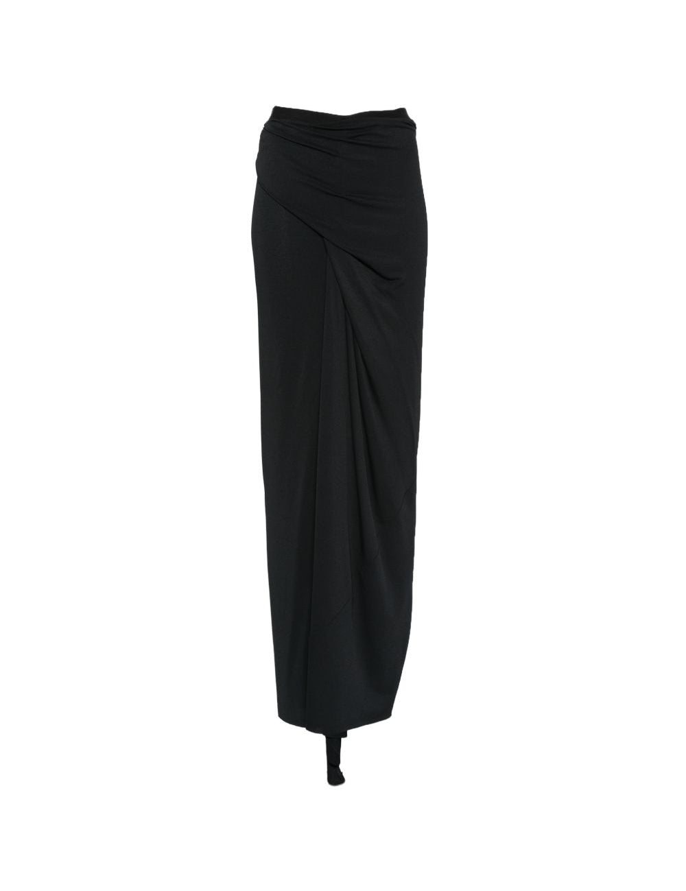 Gonna asimmetrica drappeggiata in nero Rick owens lilies - donna 