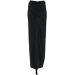Gonna asimmetrica drappeggiata in nero Rick owens lilies - donna 