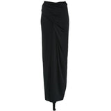Gonna asimmetrica drappeggiata in nero Rick owens lilies - donna 