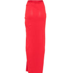 Gonna lunga drappeggiata in rosso Rick Owens Lilies - donna 