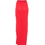 Gonna lunga drappeggiata in rosso Rick Owens Lilies - donna 