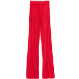 PANTALONI DRITTI BIAS IN ROSSO RICK OWENS LILIES - DONNA 