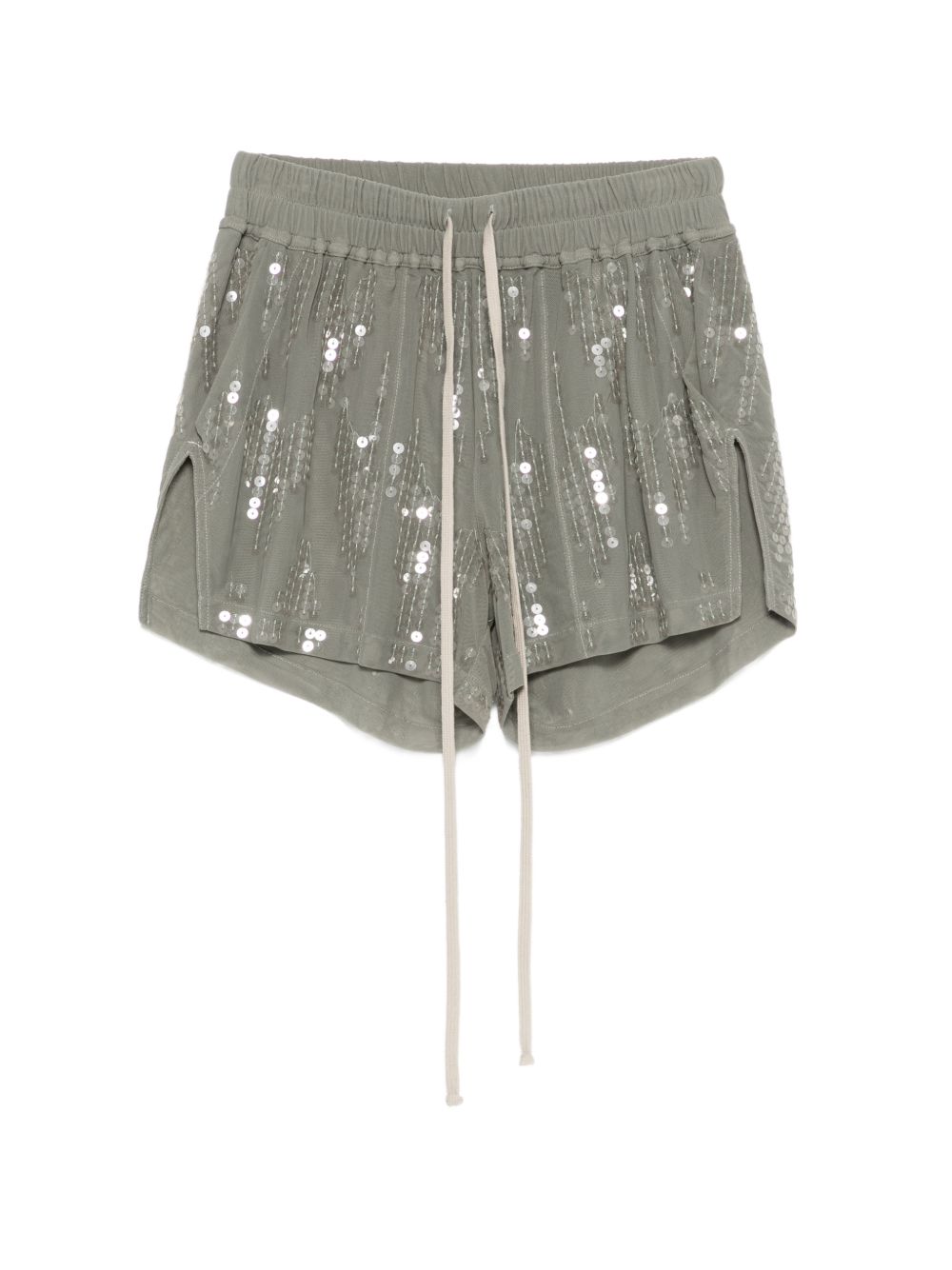 Pantaloncini con paillettes in verde Rick owens lilies - donna 