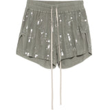 Pantaloncini con paillettes in verde Rick owens lilies - donna 