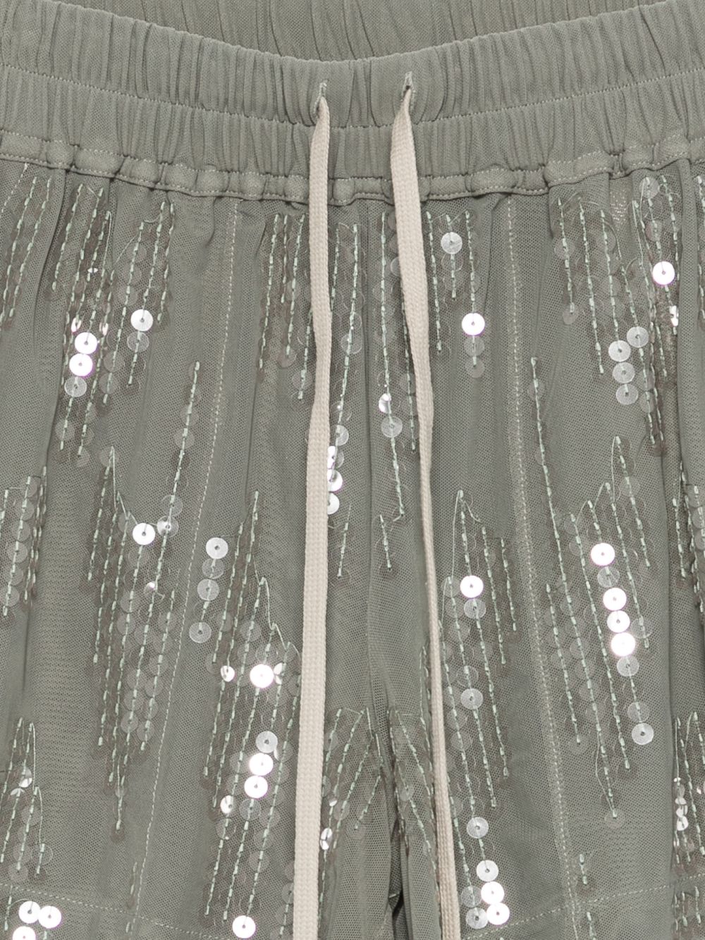 Pantaloncini con paillettes in verde Rick owens lilies - donna 
