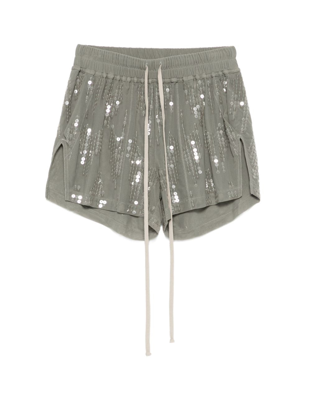 Pantaloncini con paillettes in verde Rick owens lilies - donna 