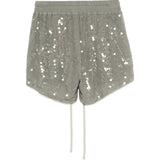 Pantaloncini con paillettes in verde Rick owens lilies - donna 