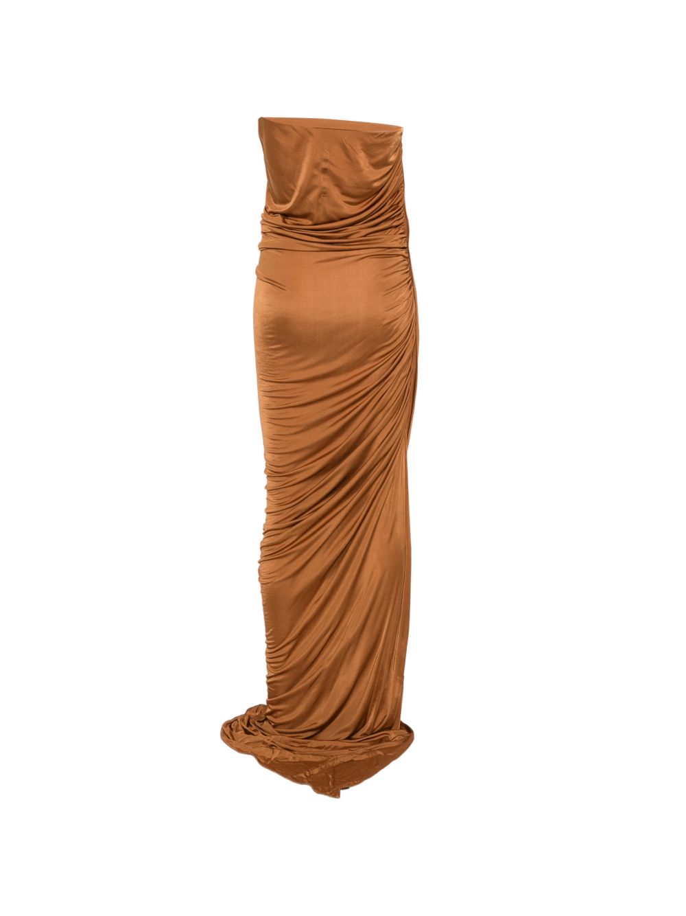 Abito lungo drappeggiato in marrone Rick owens lilies - donna 