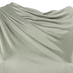 Abito lungo drappeggiato con schiena scoperta in verde Rick owens lilies - donna 