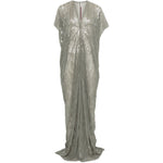 Abito lungo con scollo a V e decorazioni di paillettes in grigio Rick owens lilies - donna 
