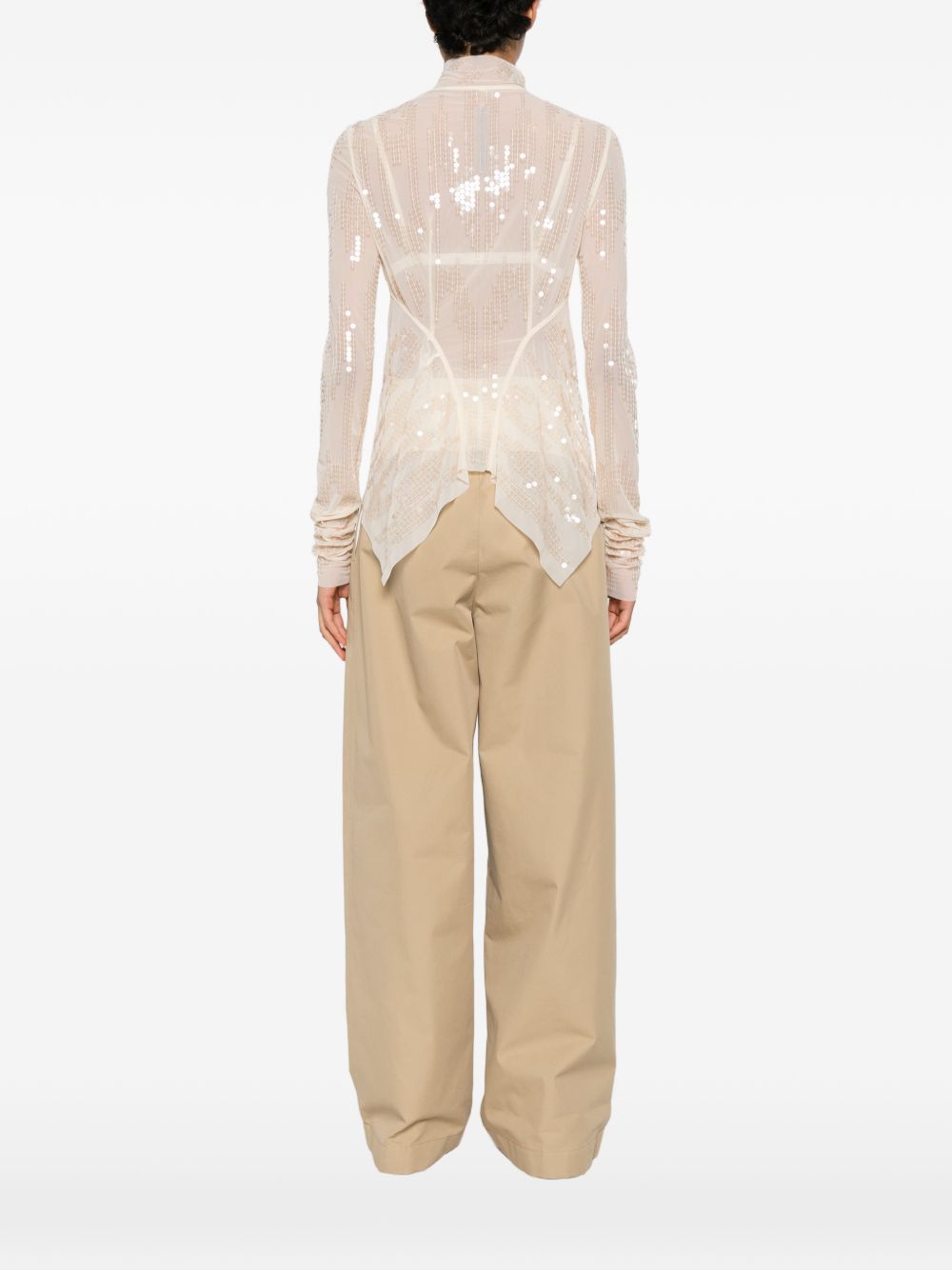 Giacca Naska Gary con paillettes in avorio Rick Owens Lilies - donna 