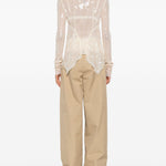Giacca Naska Gary con paillettes in avorio Rick Owens Lilies - donna 
