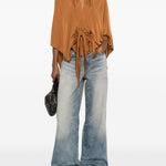Blusa con nodo in bronzo Rick Owens Lilies - donna 
