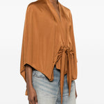 Blusa con nodo in bronzo Rick Owens Lilies - donna 