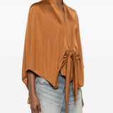 Blusa con nodo in bronzo Rick Owens Lilies - donna 