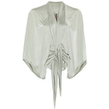 Blusa con nodo in argento Rick Owens Lilies - donna 