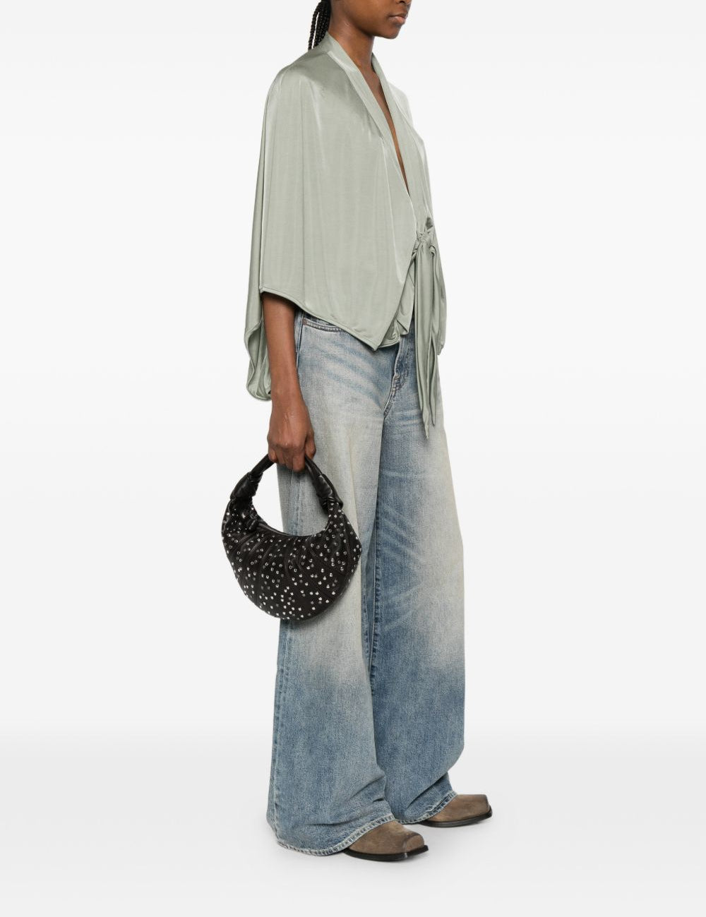 Blusa con nodo in argento Rick Owens Lilies - donna 