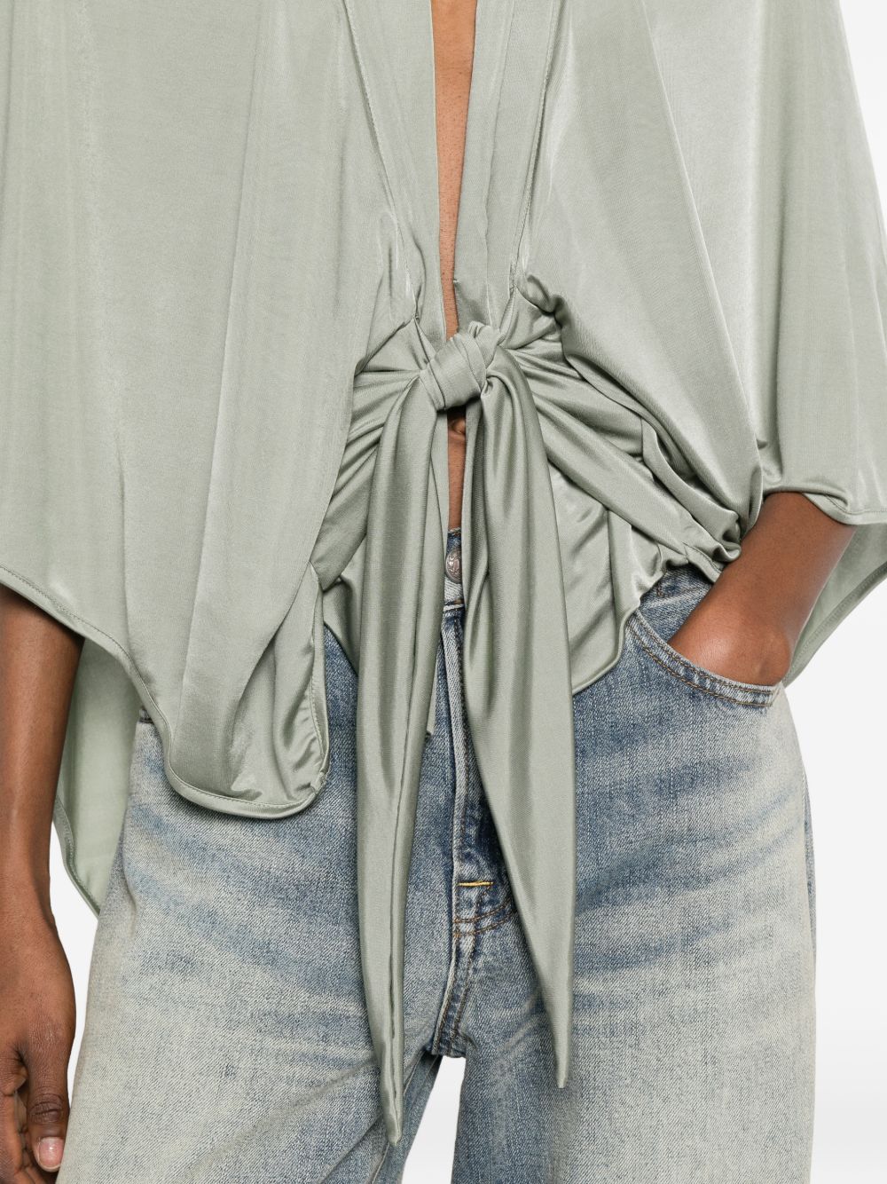 Blusa con nodo in argento Rick Owens Lilies - donna 