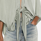 Blusa con nodo in argento Rick Owens Lilies - donna 