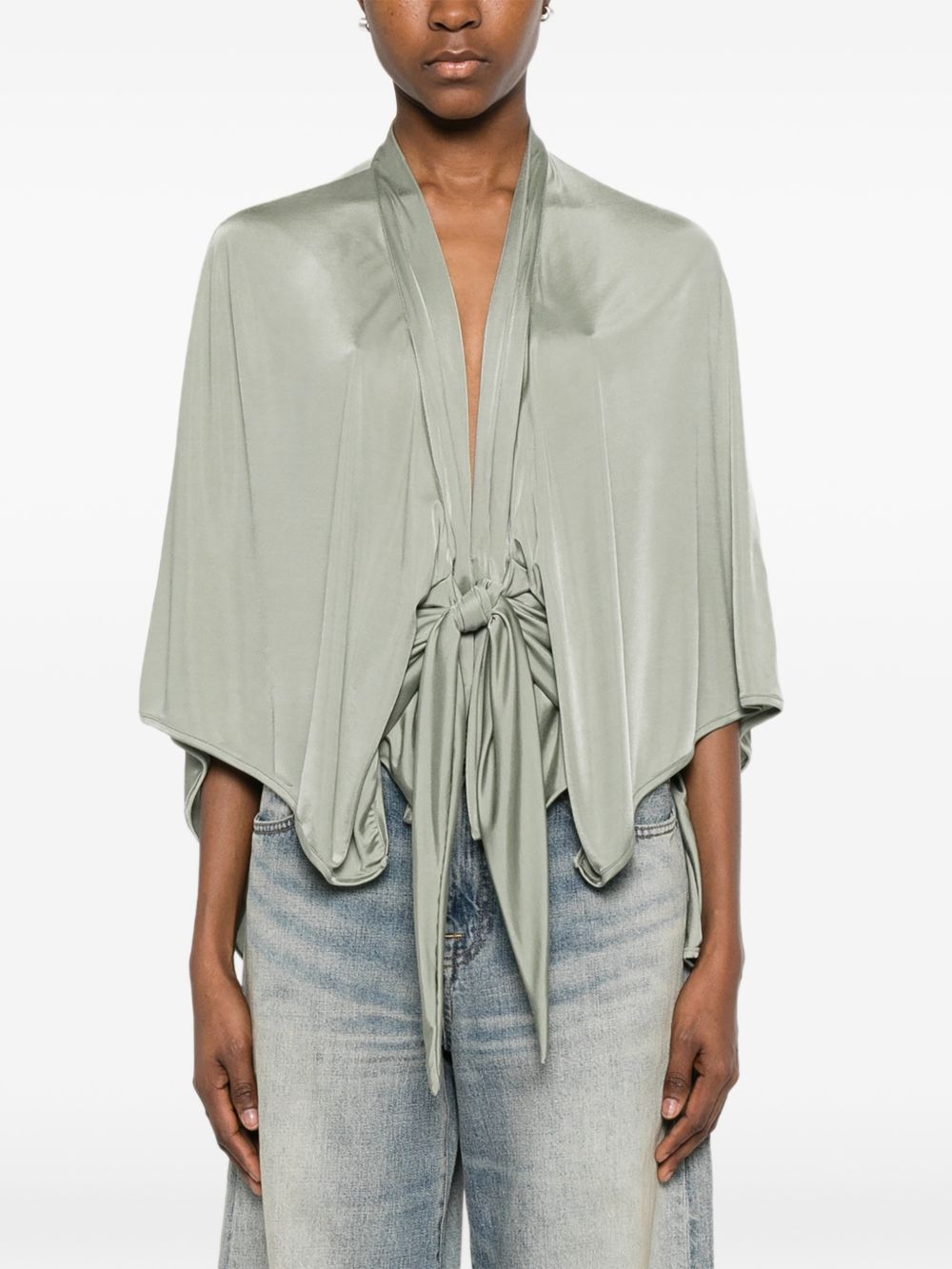 Blusa con nodo in argento Rick Owens Lilies - donna 