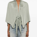 Blusa con nodo in argento Rick Owens Lilies - donna 