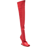 Stivali sopra il ginocchio in rosso Rick owens lilies - donna 