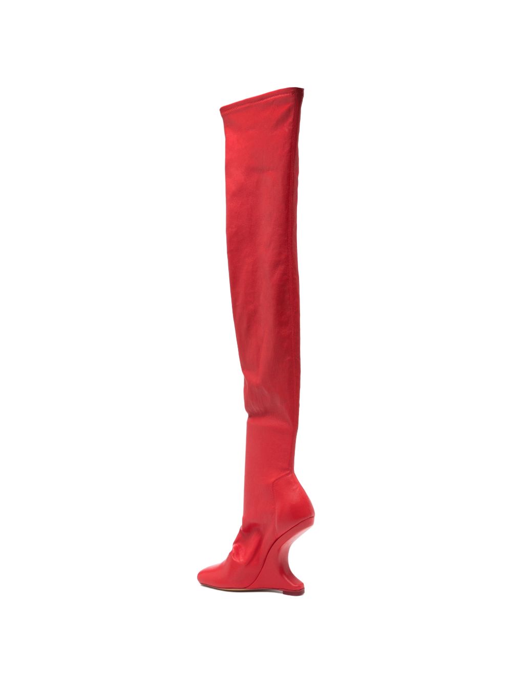 Stivali sopra il ginocchio in rosso Rick owens lilies - donna 