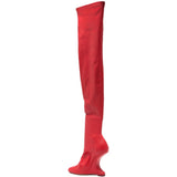 Stivali sopra il ginocchio in rosso Rick owens lilies - donna 