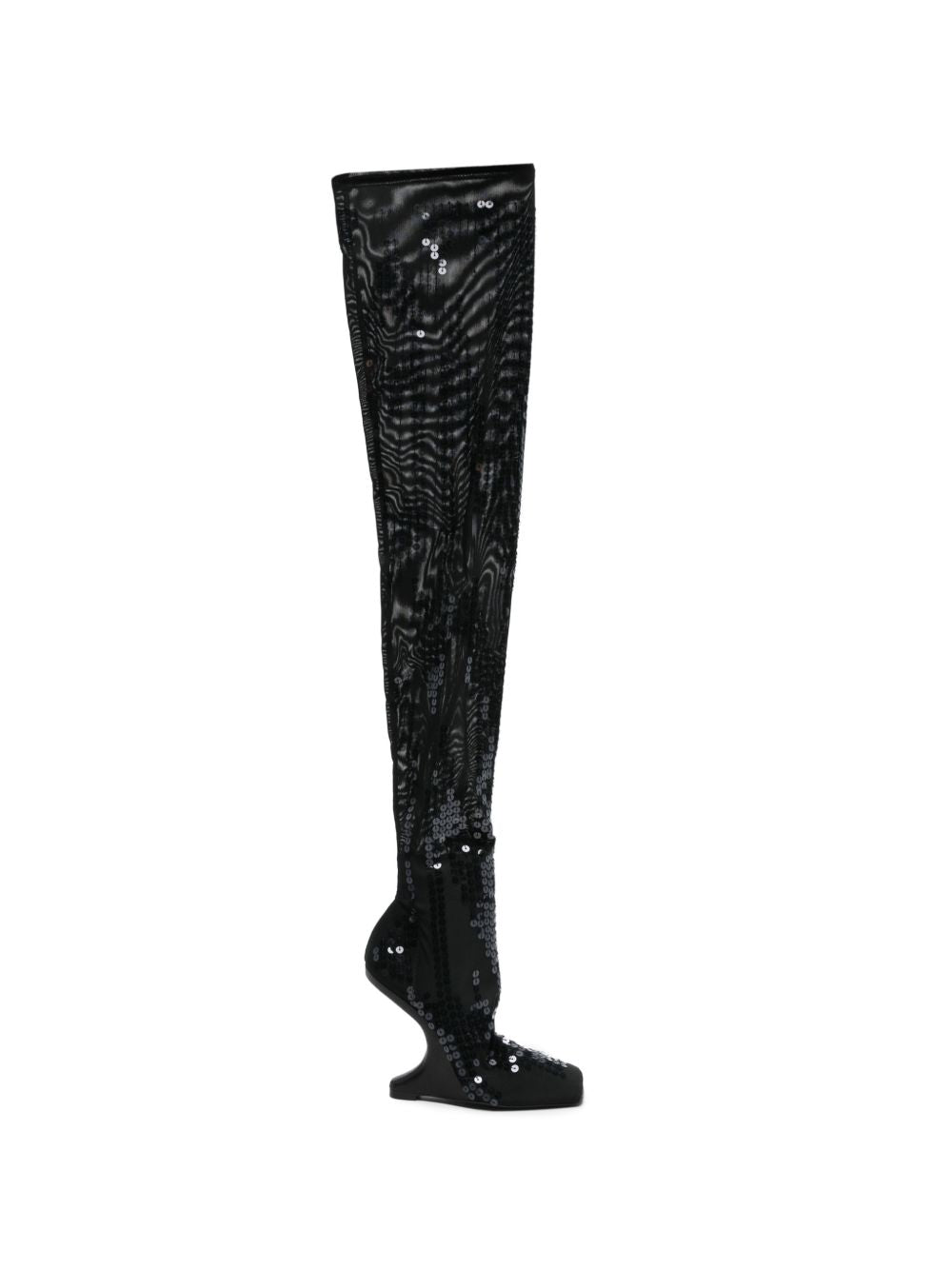 Stivali con paillettes in nero Rick owens lilies - donna 