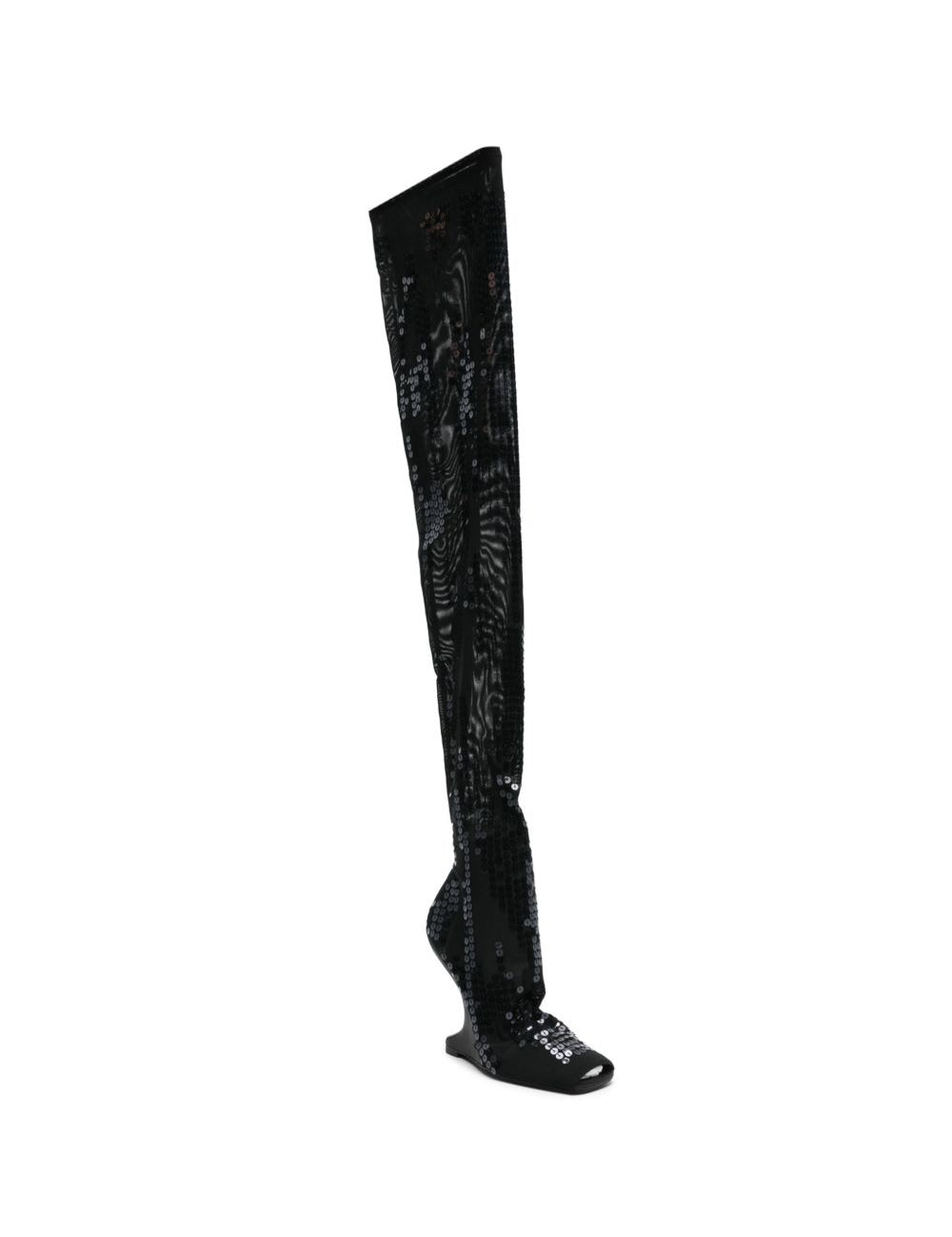 Stivali con paillettes in nero Rick owens lilies - donna 