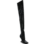 Stivali con paillettes in nero Rick owens lilies - donna 