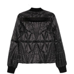 Giacca trapuntata geocamo in nero Rick Owens x Moncler - unisex<BR/> 