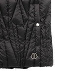 Gilet con cappuccio e design trapuntato geocamo in nero Rick Owens x Moncler - unisex<BR/> 