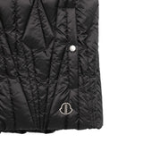 Gilet con cappuccio e design trapuntato geocamo in nero Rick Owens x Moncler - unisex<BR/> 