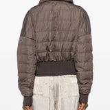 Giacca crop trapuntata in marrone Rick Owens x Moncler - unisex<BR/> 