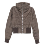 Giacca crop trapuntata in marrone Rick Owens x Moncler - unisex<BR/> 