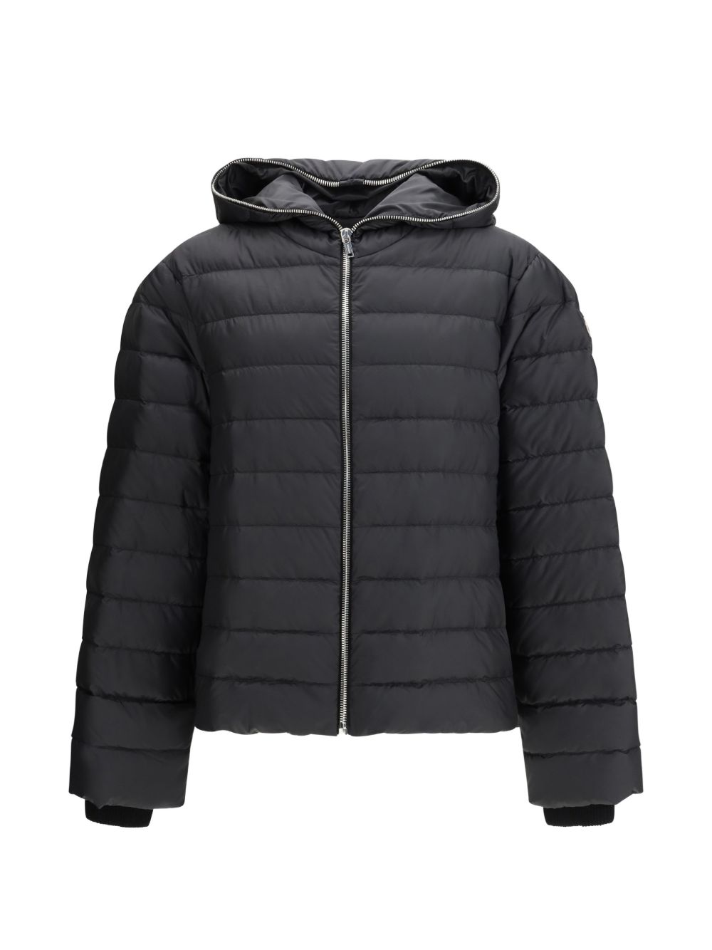 Giacca con cappuccio ziplock in nero Rick Owens x Moncler - unisex<BR/> 