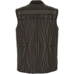 Gilet trapuntato geocamo in marrone Rick Owens x Moncler - unisex<BR/> 