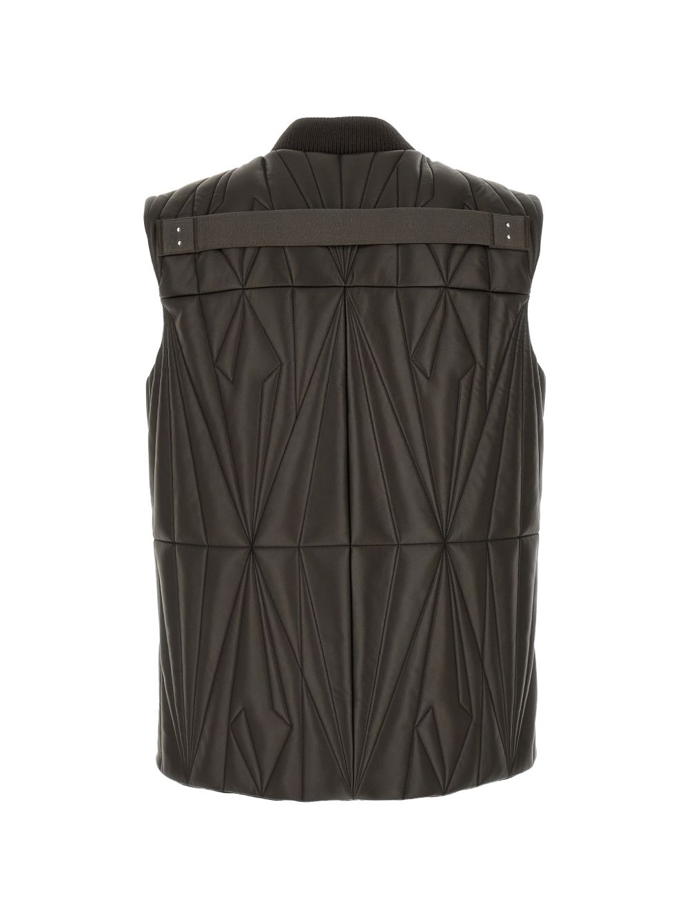 Gilet trapuntato geocamo in marrone Rick Owens x Moncler - unisex<BR/> 