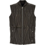 Gilet trapuntato geocamo in marrone Rick Owens x Moncler - unisex<BR/> 