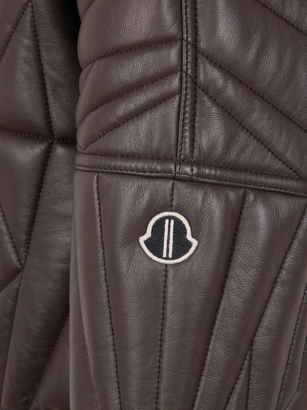 Giacca crop geocamo in marrone Rick Owens x Moncler - unisex<BR/> 